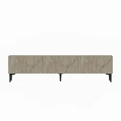 TV-Möbel Georis Beige/Braun Holz 160 cm 45.6 cm 31.4 cm - Farbe: Braun/beige marmoriert - Material: Holzwerkstoff - TV-Möbel