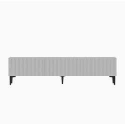 TV-Möbel Georis Weiss Holz 160 cm 45.6 cm 31.4 cm - Material: Holzwerkstoff - TV-Möbel