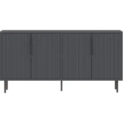 Sideboard Georis Grau Holz 150 cm 75 cm - Farbe: anthrazit - Material: Holzwerkstoff - Sideboard