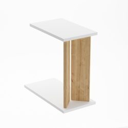 Beistelltisch Hylde Braun/Weiss Holz 25 cm - Farbe: Eiche Weiss/braun - Material: Holzwerkstoff - Beistelltisch