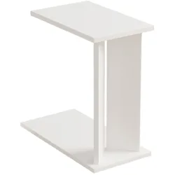 Beistelltisch Hylde Weiss Holz 25 cm - Material: Holzwerkstoff - Beistelltisch
