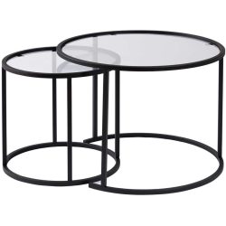 Georis Transparent/Schwarz Glas/Metall 60 cm