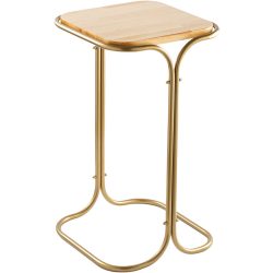 Beistelltisch Blank Braun/Gold Metall 30 cm - Farbe: gold/braun - Beistelltisch