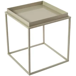 Beistelltisch Blank Braun/Grau Metall 45 cm - Farbe: taupe - Beistelltisch