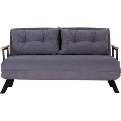 Bettsofa Foldbar Grau Polyester 133 cm 50 cm - Bettsofa