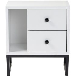 Nachttisch Sovid Weiss Holz 45.2 cm - Material: Holzwerkstoff - Nachttisch