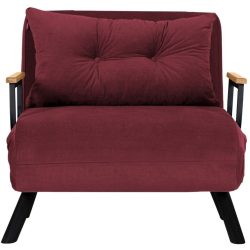 Sessel Foldbar Rot Polyester 78 cm 60 cm Ausziehbar - Sessel