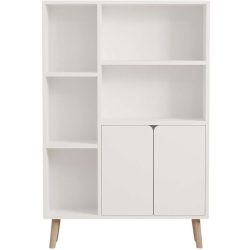 Bücherregal Hylde Weiss Holz 80 cm 120 cm - Material: Holzwerkstoff - Bücherregal