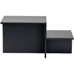 Salontisch Georis Schwarz Holz 80 cm - Material: Holzwerkstoff - Salontisch