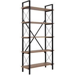 Bücherregal Ely Braun Holz 90 cm 180 cm - Farbe: Kiefer - Material: Holzwerkstoff - Bücherregal