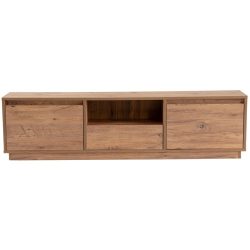 TV-Möbel Georis Braun Holz 160 cm 42 cm 29.5 cm - Farbe: Kiefer - Material: Holzwerkstoff - TV-Möbel