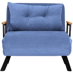 Sessel Foldbar Blau Polyester 78 cm 60 cm Ausziehbar - Sessel