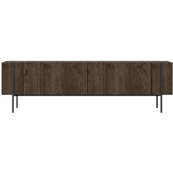TV-Möbel Hector Braun Holz 160 cm 45.6 cm 31.4 cm - Farbe: Walnuss - Material: Holzwerkstoff - TV-Möbel