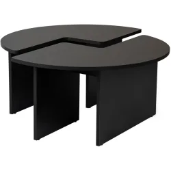 Salontisch Georis Schwarz Holz 90 cm - Material: Holzwerkstoff - Salontisch