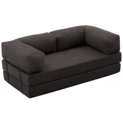 Bettsofa Foldbar Grau Polyester 190 cm 95 cm - Farbe: anthrazit - Bettsofa
