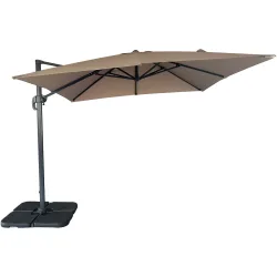 LIVIQUE, Sonnenschirm Xirena sand Aluminium/Polyester B 295 T 295 cm - Sonnenschirm