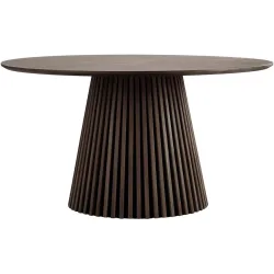 Esstisch Aunira Braun Holz/MDF 140 cm - Farbe: Dunkelbraun - Material: Eiche Furniert, MDF - Esstisch