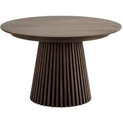 Esstisch ausziehbar Aunira Braun Holz/MDF 120 cm - Farbe: Dunkelbraun - Material: Eiche Furniert, MDF - Esstisch ausziehbar