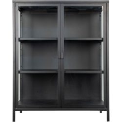 Vitrine Soreva Schwarz Stahl/Glas 80 cm 101 cm 40 cm - Vitrine