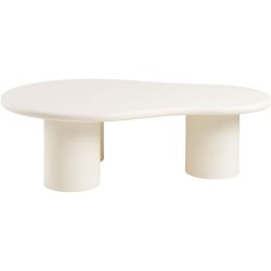Salontisch Elytra Grau MDF/Zement 80 cm - Farbe: hellgrau - Material: MDF, Zement - Salontisch