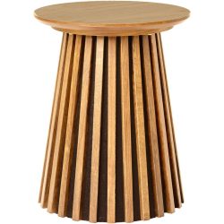 Beistelltisch Aunira Braun Holz/MDF 40 cm - Farbe: eiche - Material: Eiche Furniert, MDF - Beistelltisch