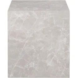 Beistelltisch Zolano Grau Holz 40 cm - Farbe: marmor grau - Material: MDF - Beistelltisch