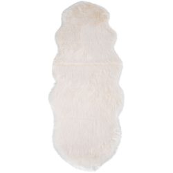 Kunstpelz Qirena Beige Polyester/Kunstfell 180 cm 60 cm - Farbe: ivory - Kunstpelz