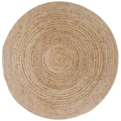 Teppich Runavo Beige Jute 180 cm 180 cm - Farbe: Nature - Teppich