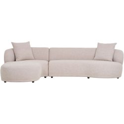 Ecksofa Mondra Braun Polyester 294 cm 175 cm - Farbe: natur - Ecksofa