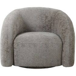 Sessel Jovent Grau Polyester 83 cm 93 cm Drehbar - Farbe: natur - Sessel