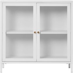 Vitrine Tavena Weiss Stahl/Glas 80 cm 80 cm 35 cm - Vitrine