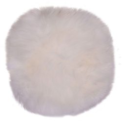 Sitzkissen Qirena Beige Fell 35 cm 35 cm - Farbe: ivory - Material: Lammfell - Sitzkissen