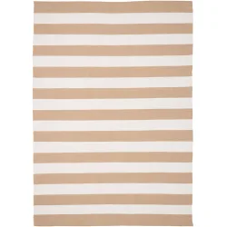 Teppich Vesano Braun/Weiss PET 200 cm 300 cm - Farbe: Weiss/hellbraun - Material: Recyceltes PET - Teppich