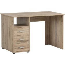 Schreibtisch Neil Braun Holz 116 cm - Farbe: Wildeiche - Material: Holzwerkstoff - Schreibtisch