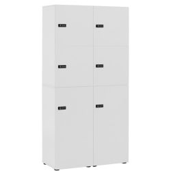 Garderobenschrank Dorla Weiss Holz 90.8 cm 185.2 cm 40.6 cm - Material: Holzwerkstoff - Garderobenschrank