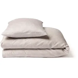 Duvetbezug Maggia Grau/Rosa Baumwolle 210 cm 160 cm - Farbe: rosa/grau - Material: 100% Bio-Baumwolle - Duvetbezug