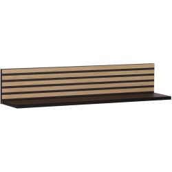 Wandregal Koke Schwarz Holz 80 cm 15.7 cm - Material: Holzwerkstoff - Wandregal