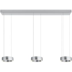 Designer-Pendellampe Bankamp Orbit aluminium matt 3-flammig dimmbar - LED - Lichtfarbe: Extra warmweiss - Material: Aluminium/Stahl -