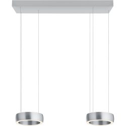 Designer-Pendellampe Bankamp Orbit aluminium matt 2-flammig dimmbar - LED - Lichtfarbe: Extra warmweiss - Material: Aluminium/Stahl -