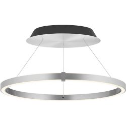 Designer-Pendellampe Bankamp Line aluminium matt 63 cm mit Fernbedienung - LED - Lichtfarbe: Extra warmweiss - Material: Aluminium/Stahl -