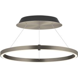 Designer-Pendellampe Bankamp Line bronze 63 cm mit Fernbedienung - LED - Lichtfarbe: Extra warmweiss - Material: Aluminium/Stahl -