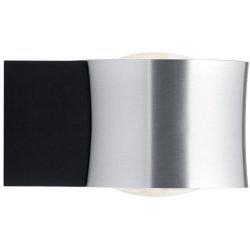 Designer-Wandlampe Bankamp Impulse Nickel matt - Farbe: Nickel matt mit Chrom - LED - Lichtfarbe: Extra warmweiss - Material: Aluminium/Stahl -