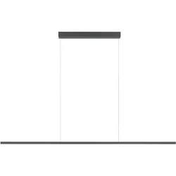 Designer-Pendellampe Bankamp Hexagon anthrazit 180 cm - Farbe: anthrazit eloxiert - LED - Lichtfarbe: Extra warmweiss - Material: Aluminium/Stahl -