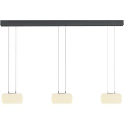 Designer-Pendellampe Bankamp Bold anthrazit 3-flammig - Farbe: anthrazit eloxiert - LED - Lichtfarbe: Extra warmweiss - Material: Aluminium/Stahl -