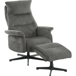 LIVIQUE, Heidi Grau - Farbe: Dunkelgrau - Material: Mikrofaser - Relaxsessel