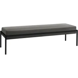 Hasena Bank Pato Grau Stoff 144 cm 38 cm - Farbe: stahl - Bank