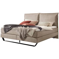 Hasena Boxspringbett Celina Beige Stoff 180 x 200 cm - Farbe: sand - Boxspringbett