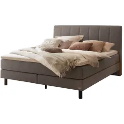 Hasena Boxspringbett Donna Grau Stoff 160 x 200 cm - Farbe: Grey - Boxspringbett