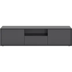Lowboard Sleek Grau Holz 179 cm 45 cm - Farbe: anthrazit - Material: MDF - Lowboard