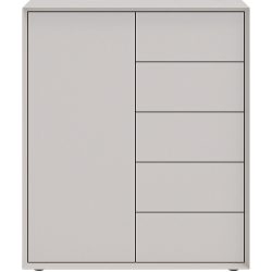 Highboard Sleek Beige MDF 89 cm 104 cm - Farbe: champagne - Highboard